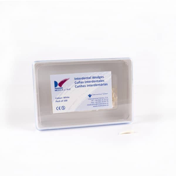 CUÑAS MADERA BLANCAS 100ud.