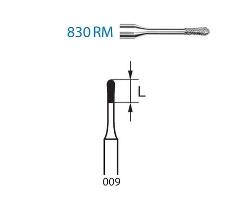 [KO3648] 830RM.313.009 KOMET DIAMANTE CLINICA 5 UD