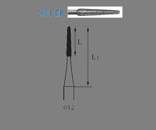 [KO3651] 831EF.204.012 KOMET DIAMANTE CLINICA 5 UD