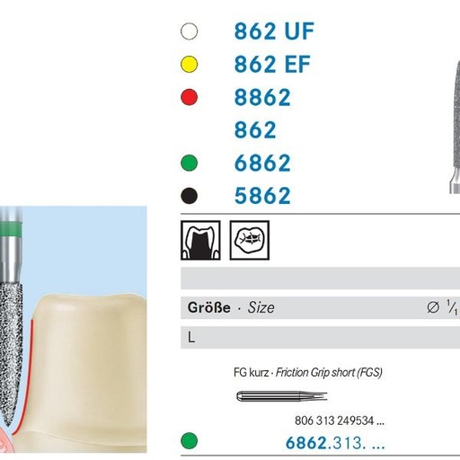 [KO3856] 862.314.021 KOMET DIAMANTE CLINICA 5 UD