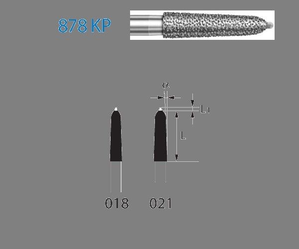 878KP.314.021 KOMET DIAMANTE CLINICA C/GUIA 5 UD