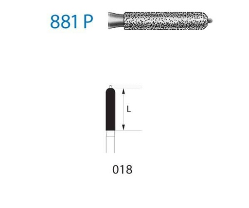 [KO3940] 881P.314.018 KOMET DIAMANTE CLÍNICA C/GUÍA 5 UD
