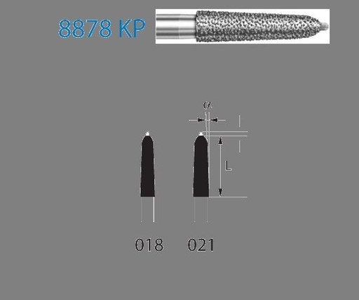 [KO4079] 8878KP.314.021 KOMET DIAMANTE CLINICA C/GUIA 5 UD