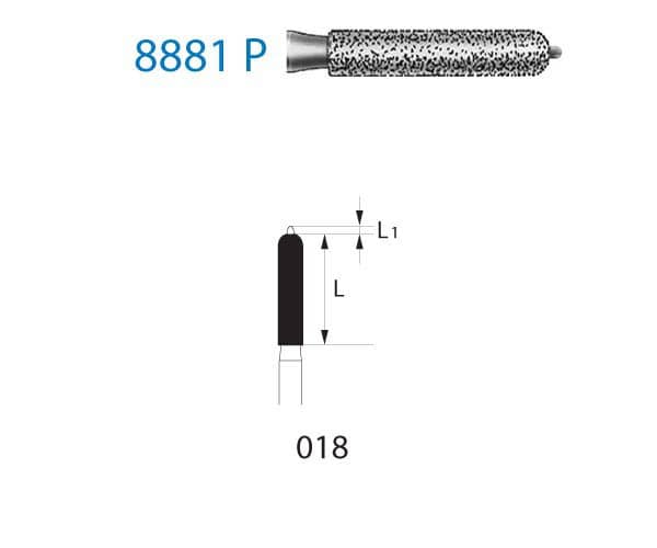 8881P.314.018 KOMET DIAMANTE CLINICA C/GUIA 5 UD