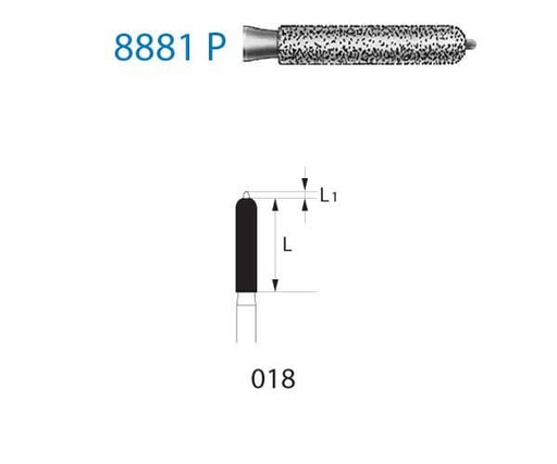 [KO4101] 8881P.314.018 KOMET DIAMANTE CLINICA C/GUIA 5 UD