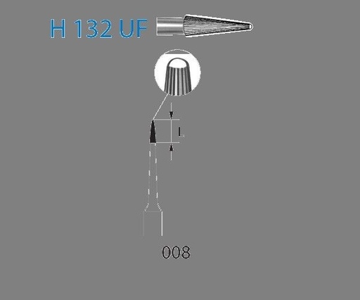 [KO4767] H132UF.314.008 KOMET CARBURO CLINICA 5 UD