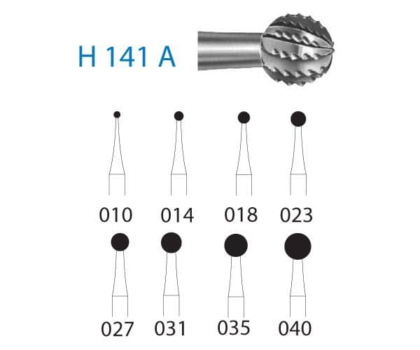 H141A.206.031 KOMET CARBURO CLINICA CIRUGIA 5 UD