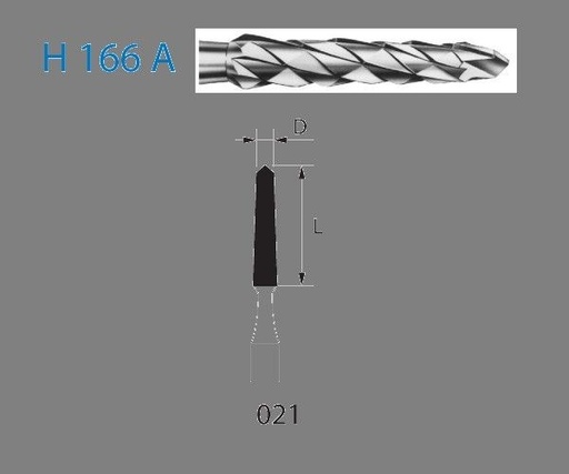 [KO4916] H166A.104.021 KOMET CARBURO CLINICA CIRUGIA