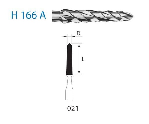 [KO4918] H166A.205.021 KOMET CARBURO CLINICA CIRUGIA 5 UD