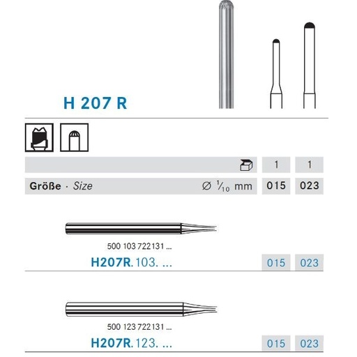 [KO5043] H207R.103.023 KOMET CARBURO LAB FRESADO