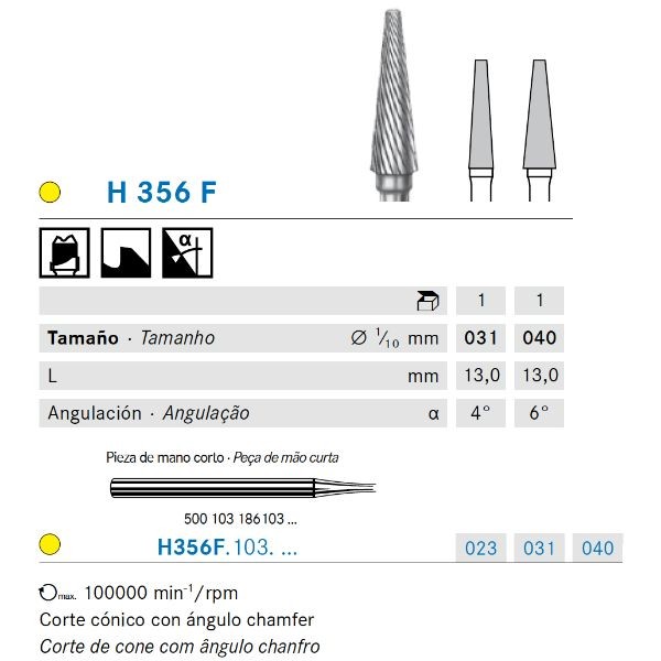 H356F.103.023 KOMET CARBURO LAB FRESADO