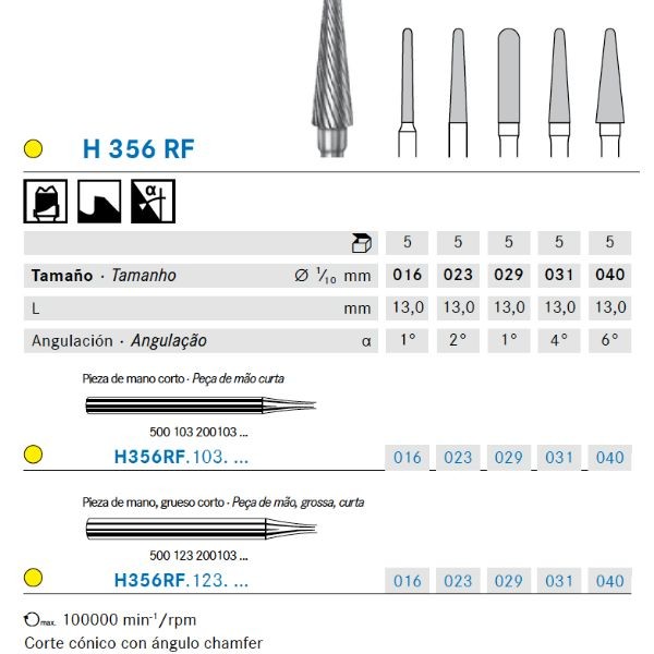H356RF.103.023 KOMET CARBURO LAB FRESADO