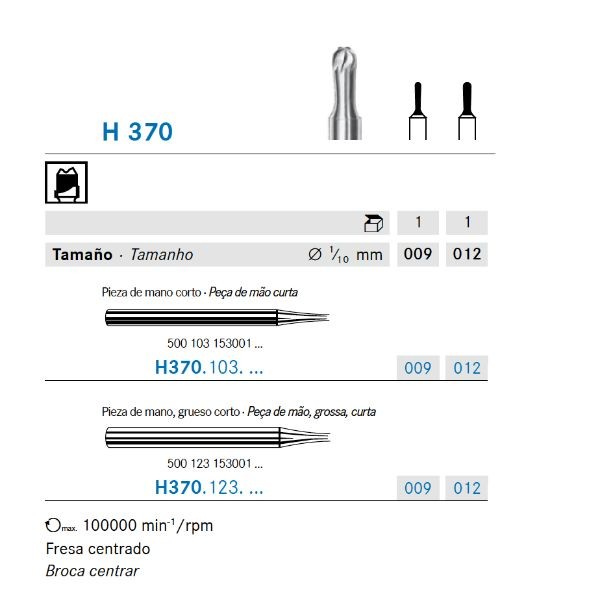 H370.103.009 KOMET CARBURO LAB FRESADO