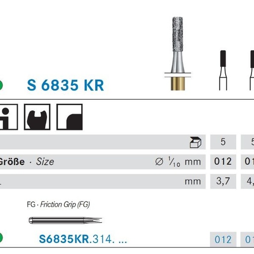 [KO5887] S6835KR.314.012 KOMET DIAMANTE CLINICA SERIES 5 UD