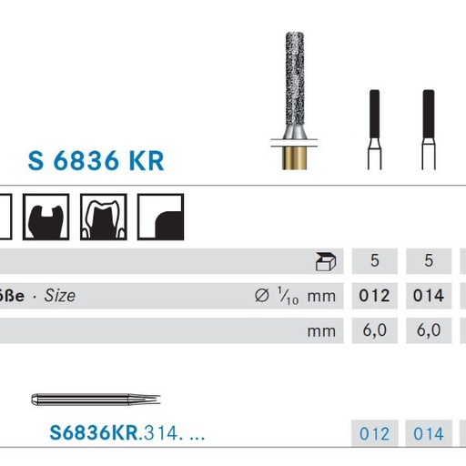 [KO5889] S6836KR.314.012 KOMET DIAMANTE CLINICA SERIES 5 UD