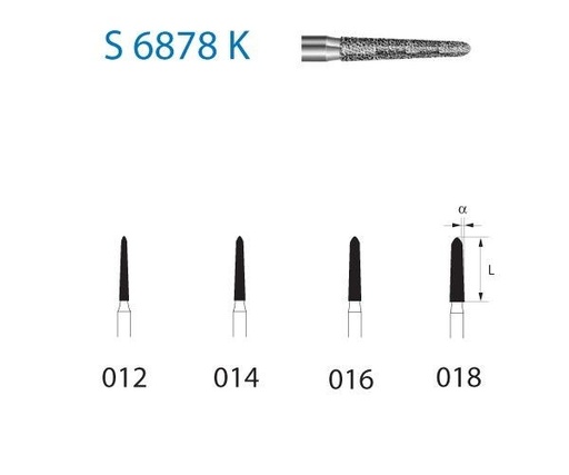 [KO5918] S6878K.314.012 KOMET DIAMANTE CLINICA SERIE S 5 UD