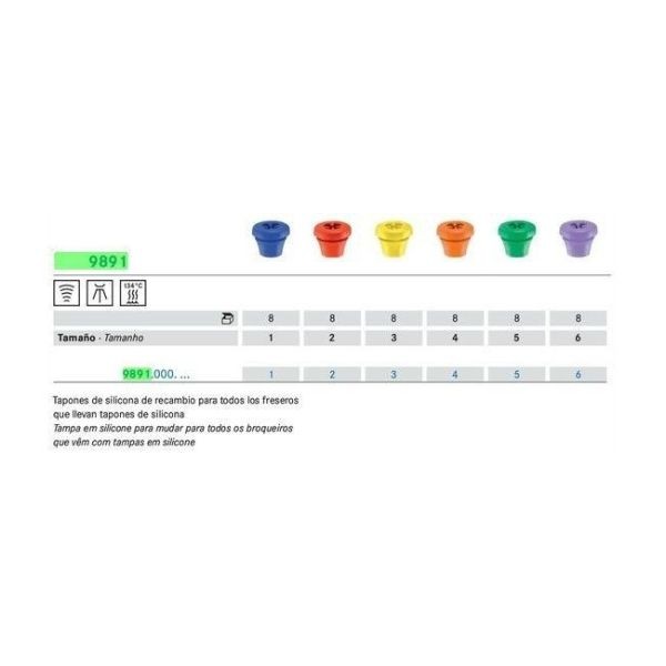 TAPON SILICONA KOMET 9891.000.1 AZUL 8 UD