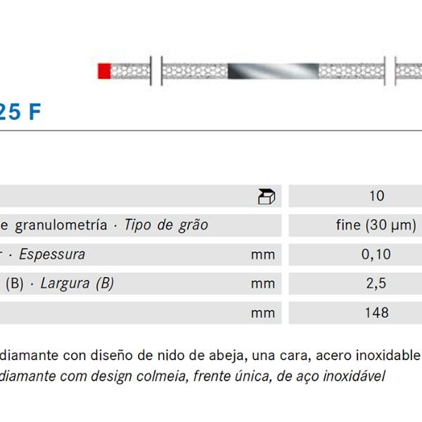 TIRAS PULIR KOMET WS25F.0. KOMET DIAMANTE 10 UD