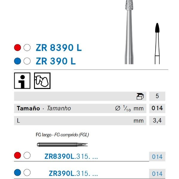 ZR390L.315.014 KOMET DIAMANTE LAB TURBINA 5 UD