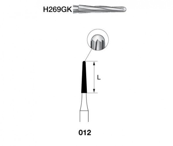 H269GK.314.012 KOMET CARBURO CLINICA ENDO 5 UDS