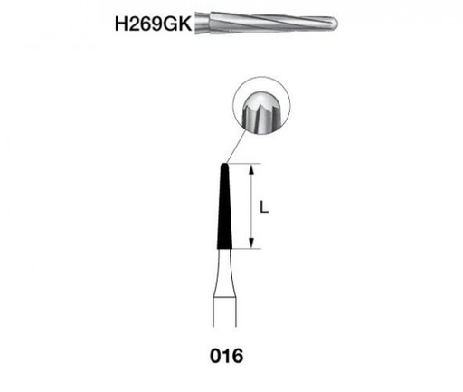[KO5200] H269GK.314.016 KOMET CARBURO CLINICA ENDO 5 UD