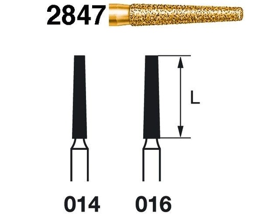 [KO3111] FRESA KOMET DIAMANTE CLINICA S2000 5uds. 2847.314 (.014)