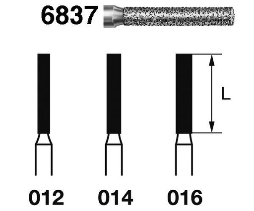 [KO3325] FRESA KOMET DIAMANTE CLINICA 5uds. 6837.314 (.014)