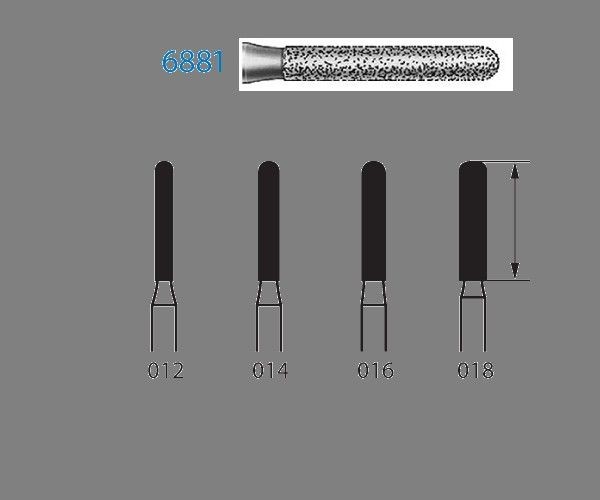 FRESA KOMET DIAMANTE CLINICA 5uds. 6881.314