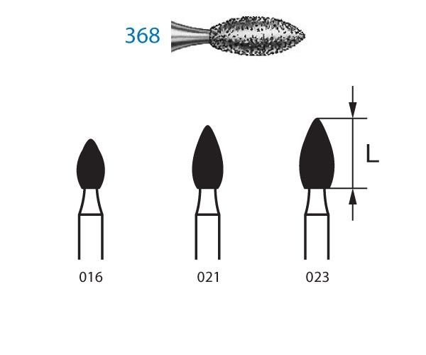 FRESA KOMET DIAMANTE CLINICA 5uds. 368.314.