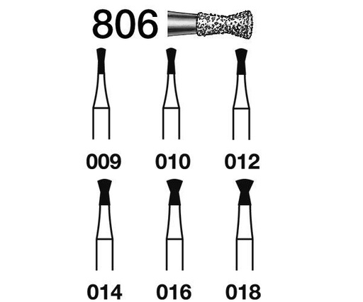[KO3589] FRESA KOMET DIAMANTE CLINICA 5uds. 806.314 (.014)