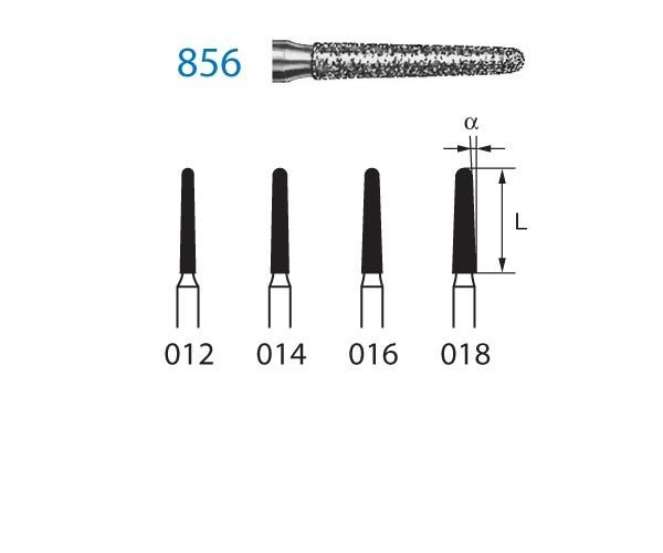 FRESA KOMET DIAMANTE CLINICA 5uds. 856.314