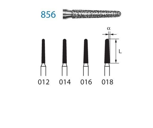 [KO3810] FRESA KOMET DIAMANTE CLINICA 5uds. 856.314 (.014)