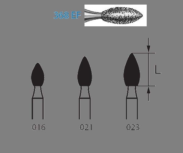 FRESA KOMET DIAMANTE CLINICA 5uds. 368EF.314.