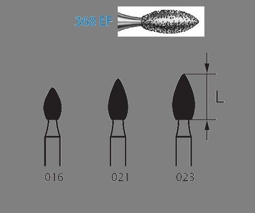 [KO3150] FRESA KOMET DIAMANTE CLINICA 5uds. 368EF.314. (.016)