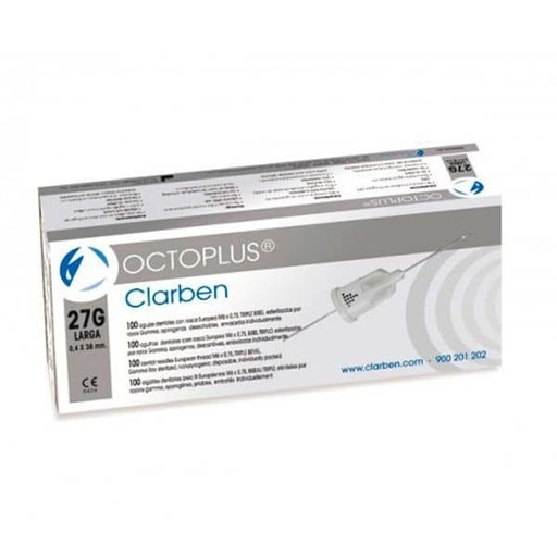 [CL0038] AGUJAS OCTOPLUS 100ud. (27G, 04x38mm.)
