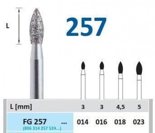 [HO0015] FRESA DIAMANTE HORICO F.G. 5uds. 257. (.016)