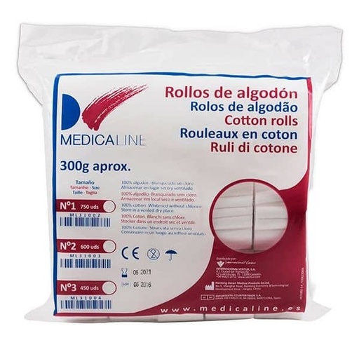 [ME0933] ROLLO ALGODÓN MEDICALINE 300gr. (Nº1)