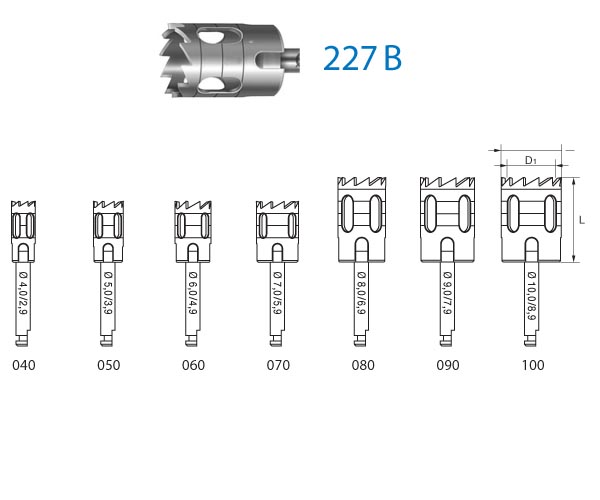 FRESA KOMET ACERO CIRUGIA 227B.204.