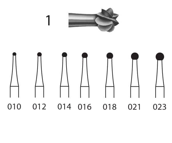 FRESA KOMET ACERO LAB 10uds. 1.205