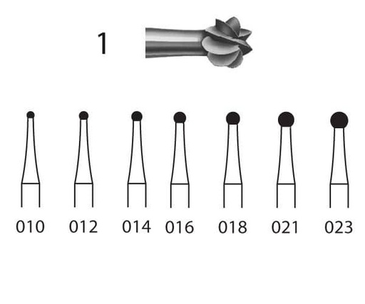 [KO3044] FRESA KOMET ACERO LAB 10uds. 1.205 (.014)