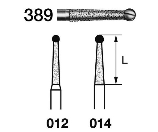 [KO3172] FRESA KOMET DIAMANTE CLINICA 5uds. 389.314. (.014)