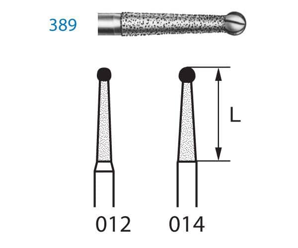 FRESA KOMET DIAMANTE CLINICA 5uds. 389.316.