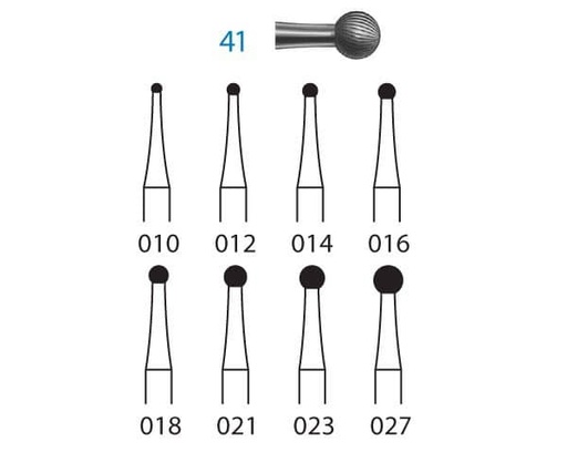 [KO3183] FRESA KOMET ACERO CLINICA 6uds. 41.204. (.016)