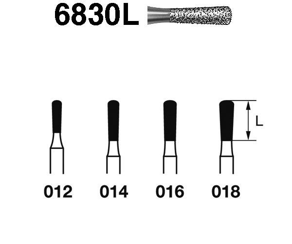 FRESA KOMET DIAMANTE CLINICA 5uds. 6830L.314.