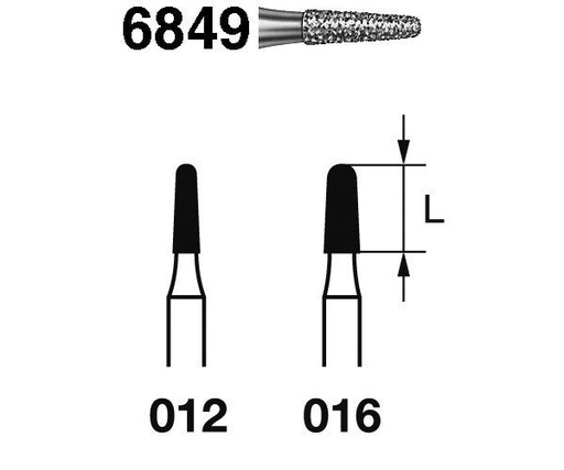 [KO3349] FRESA KOMET DIAMANTE CLINICA 5uds. 6849.314. (.016)