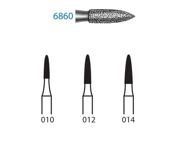 FRESA KOMET DIAMANTE CLINICA 5uds. 6860.314.