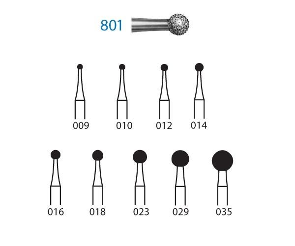 FRESA KOMET DIAMANTE CLINICA 5uds. 801.204