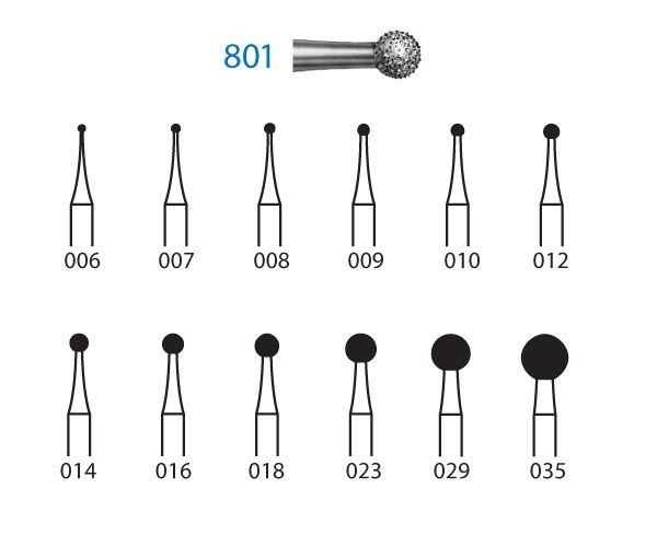 FRESA KOMET DIAMANTE CLINICA 5uds. 801.314