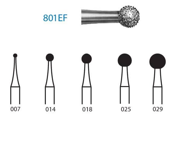 FRESA KOMET DIAMANTE CLINICA 5uds. 801EF.314