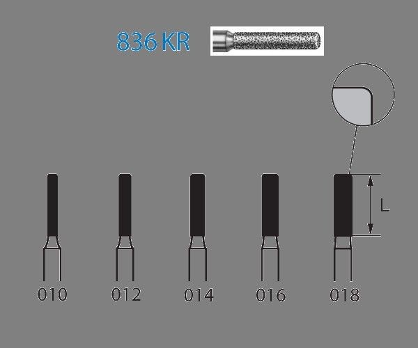 FRESA KOMET DIAMANTE CLINICA 5uds. 836KR.314